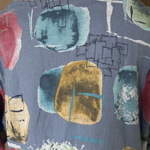 Cristina Vergani Women’s Abstract Linen-blend Dress - Size Large - Picture 8 of 12